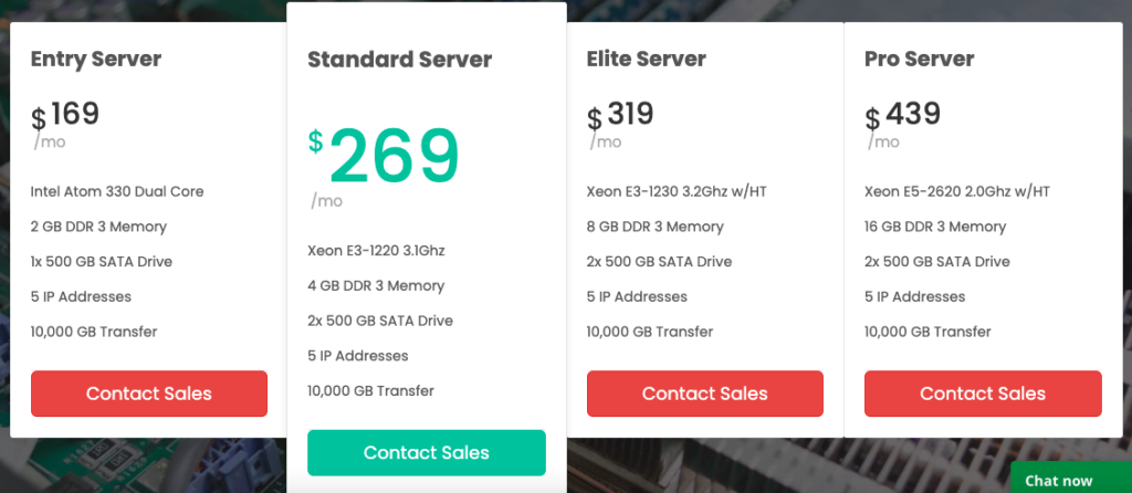 greengeeks pricing for managed dedicated server 